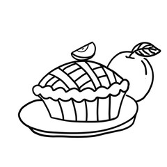 Grandmother`s apple tart.