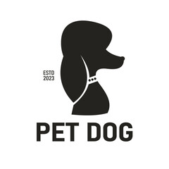 Beautiful poodle silhouette design inspiration, pet dog, can be used by dog lovers in pet shops