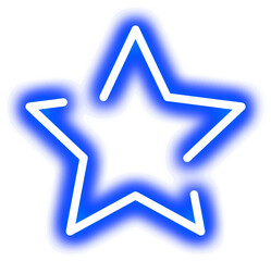 Decor Glowing Neon Blue Star