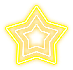Shiny Glowing Neon Yellow Star