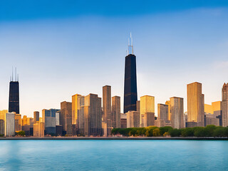 Fototapeta na wymiar Chicago skyline picture 