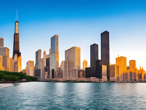 Chicago skyline picture 