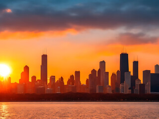 Fototapeta na wymiar Chicago skyline picture
