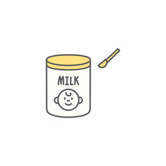 赤ちゃん　ベビー　アイコン　粉ミルク　シンプル