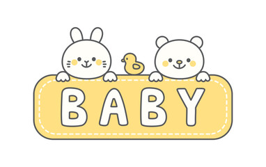 赤ちゃん　ベビー　アイコン　ロゴ　シンプル