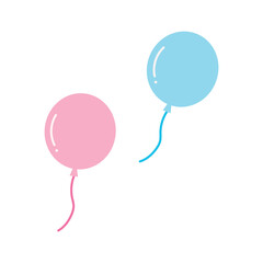 風船　イラスト　パステル © moffzo