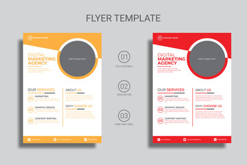 corporate flyer design template, modern business flyer design