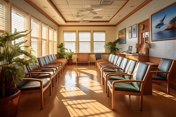 Fototapeta premium 病院の待合室 with generative ai