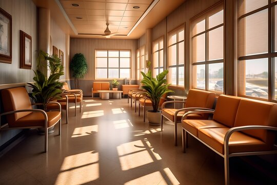病院の待合室　with generative ai