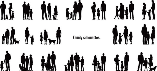 家族のシルエットセット