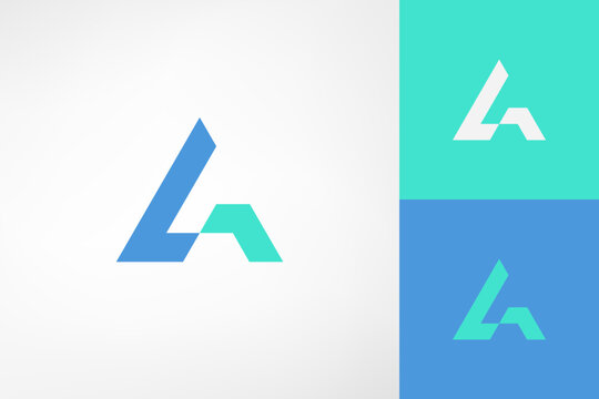 Simple and sophisticated LA or AL letter symbols. Describes a business that is modern, bold, masculine and techy. A suitable logo for personal brand companies, business consulting, technology, etc.