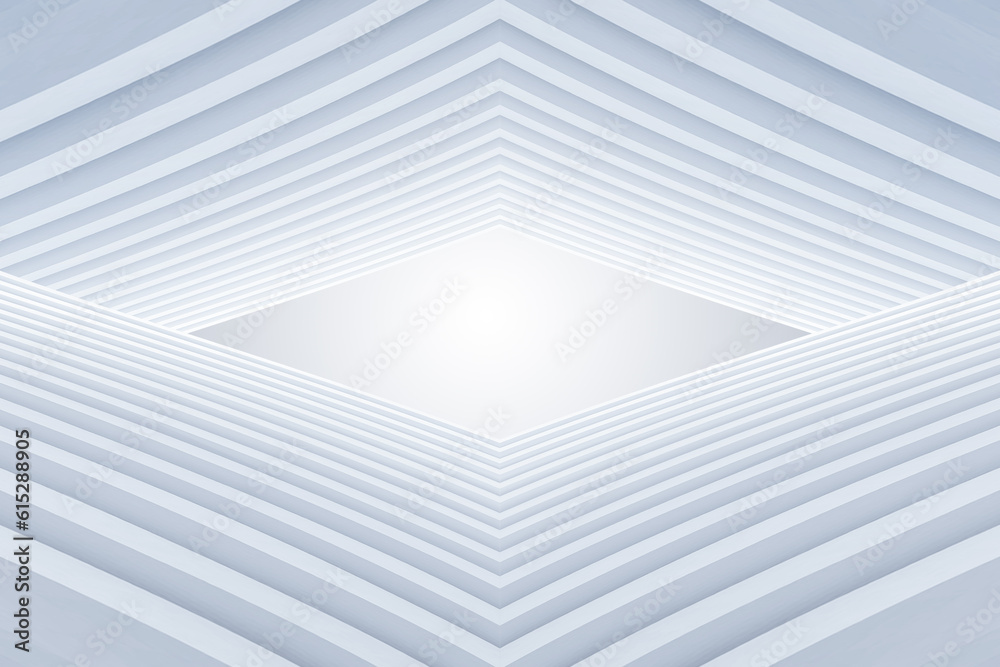 Sticker abstract white geometric background 3d rendering