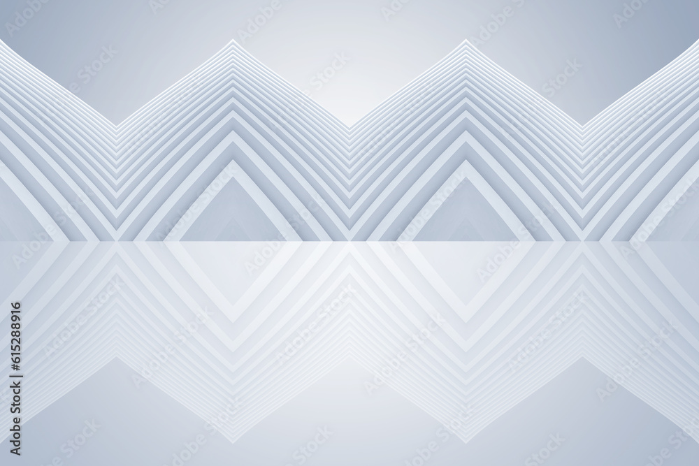 Poster geometric background artificial white futuristic spatial background 3d rendering