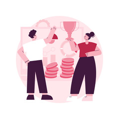 Entrepreneurship abstract concept vector illustration. Small business success story, key to success, business chance, launch and run startup, decision making, take responsibility abstract metaphor.