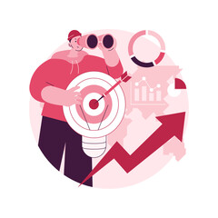 Business trend abstract concept vector illustration. Choosing direction, small business trend analysis, partnership transformation, innovation implementation, marketing strategy abstract metaphor.