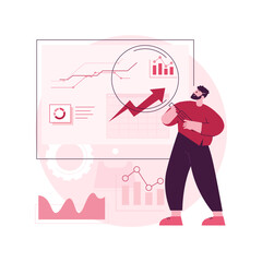 Business analysis abstract concept vector illustration. Identify business needs, determine solutions, writing project and software requirements, SWOT Analysis, process modelling abstract metaphor.