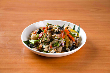Papaya salad spicy food, Asian papaya salad, Thai papaya salad with salted crab , Somtam is very famous in Thailand ,Thai food.