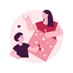 In-home daycare abstract concept vector illustration. In-home caregiver service, child care, housekeeper, help with kids, daycare assistance, early education, nanny for baby abstract metaphor.