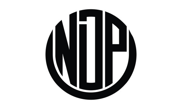 NDP shield with round shape logo design vector template | monogram logo | abstract logo | wordmark logo | lettermark logo | business logo | brand logo | flat logo.