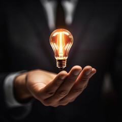light bulb in hand, hand holding bulb, creative ideas