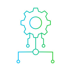 Planing business and finance icon with green and blue gradient outline style. cargo, destination, template, sign, graphic, green and blue gradient, art. Vector Illustration