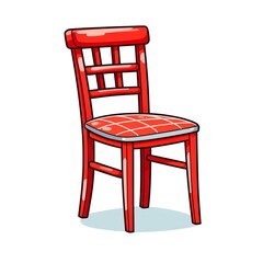 Modern Dining chair Furniture Cartoon Square Illustration. Modern Furniture. Ai Generated Drawn Illustration with Sophisticated Design Dining chair Furniture.