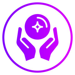 crystal ball gradient icon