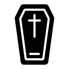 Fototapeta premium coffin glyph icon