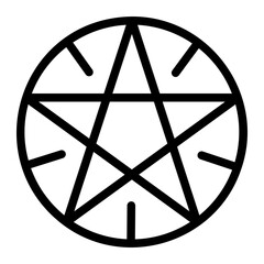 pentagram line icon