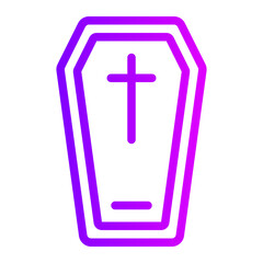 Obraz premium coffin gradient icon