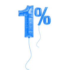 Promotion 1 Percent Blue Balloons 3D