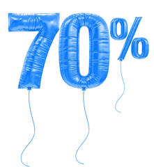 Promotion 70 Percent Blue Balloons 3D