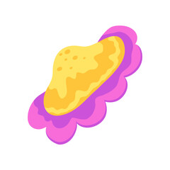 Naive Vibrant Flower isolated. Spring plant naive style. Cartoon vector illustration. Daisy simple vibrant flora