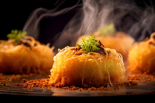 Kunafa or knafeh traditional dessert