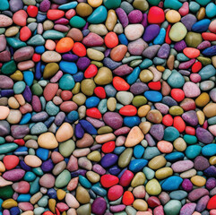 Fototapeta na wymiar Colorful sea stone multicolor pebble background