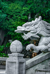 stone dragon in the park