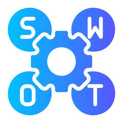 Obraz premium swot analysis gradient icon