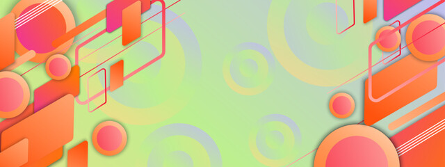 Vector modern banner business background with geometric shapes colorful colourful