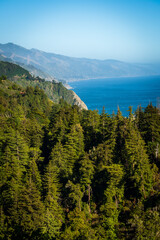 View of Big Sur coast in California