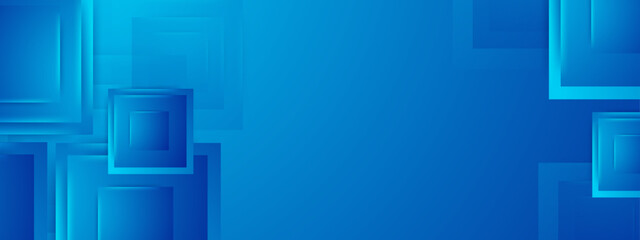 Fototapeta premium Vector blue modern banner business background with geometric shapes colorful colourful