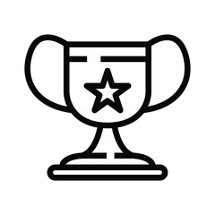 Prize trophy vector icon
