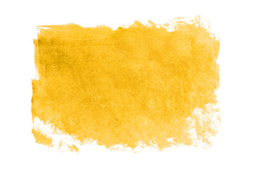 Shiny yellow brush watercolor painting isolated on transparent background. watercolor png