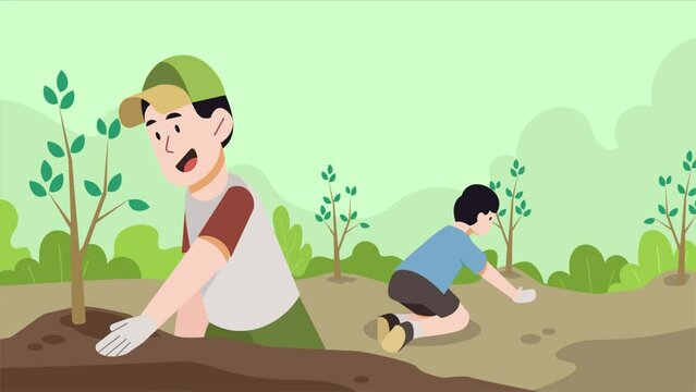 reforestation for climate action animation