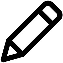 A customizable bold line icon of pencil 