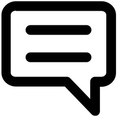 Obraz premium Modern bold line icon of speech bubble 