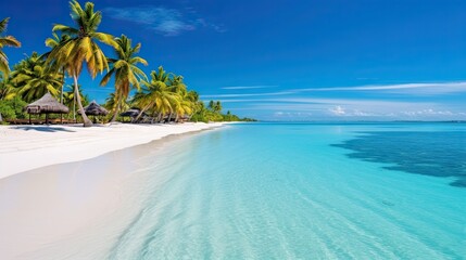 Fototapeta na wymiar Beautiful tropical beach with white sand