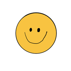 Icon yellow Smile face happy 