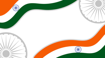15th August Indian Independence celebration vector design with copy space area