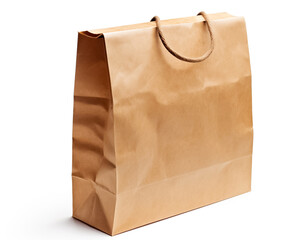 Compostable Trash Bag - Use a paper bag to line your small compost or kitchen waste bin, containing organic waste for easy composting. generative AI.