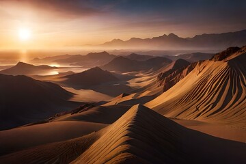 Fototapeta na wymiar sunrise in the desert